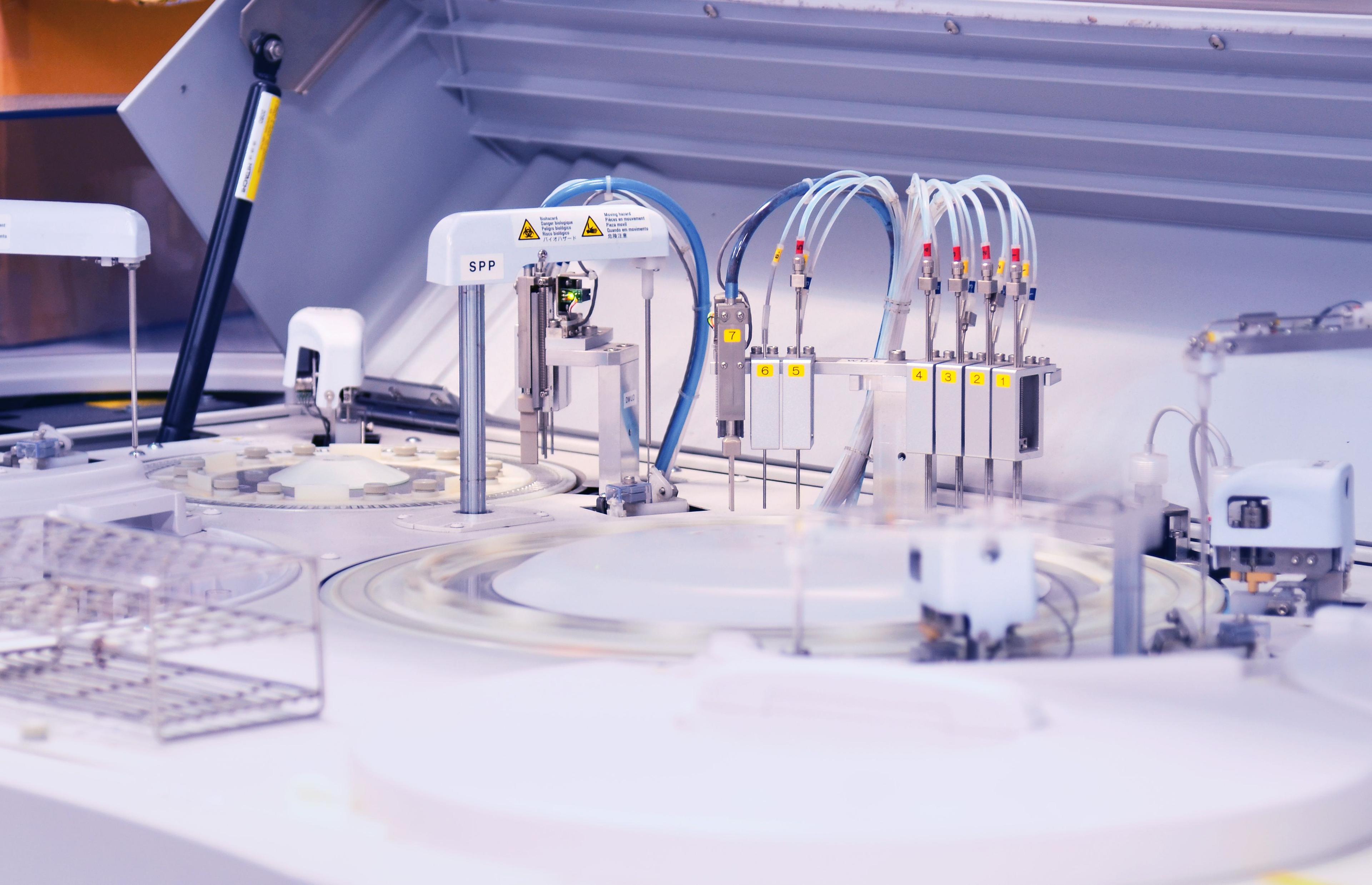 Chromatograph with glass sample bottles | Image Credit: © JJIMAGE - stock.adobe.com