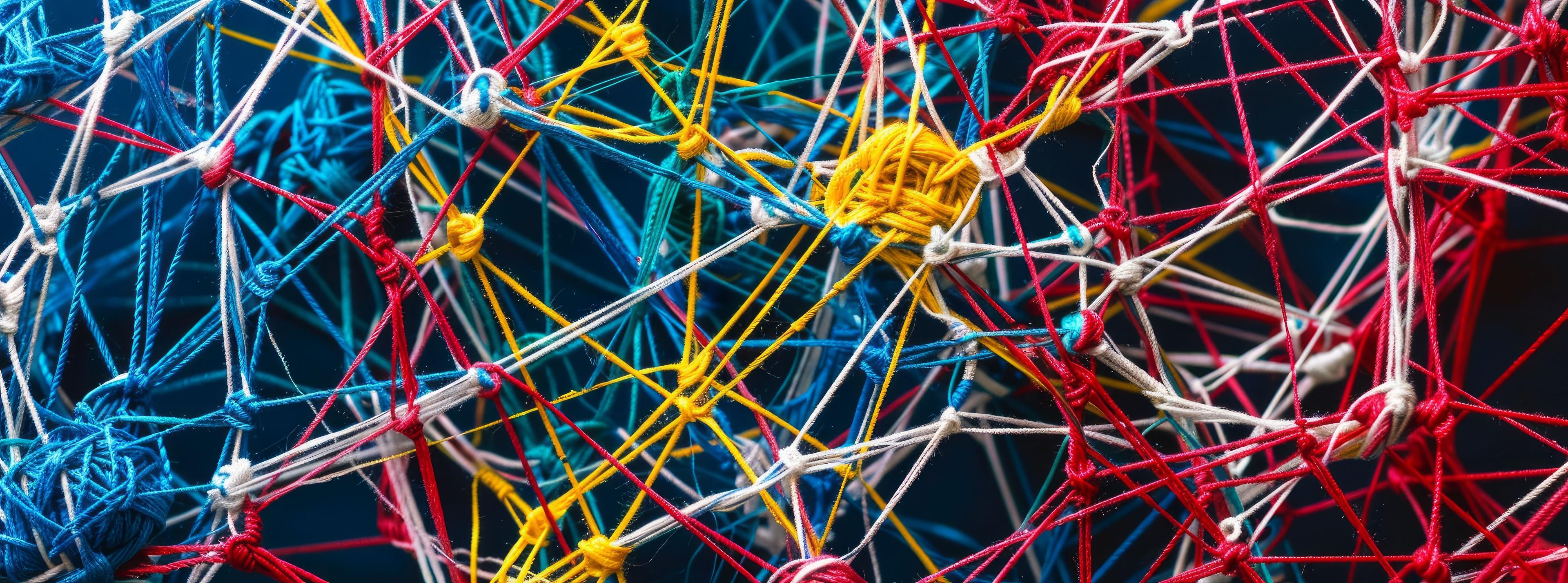 Intricate Network of Multicolored Threads | Image Credit: © David - stock.adobe.com.