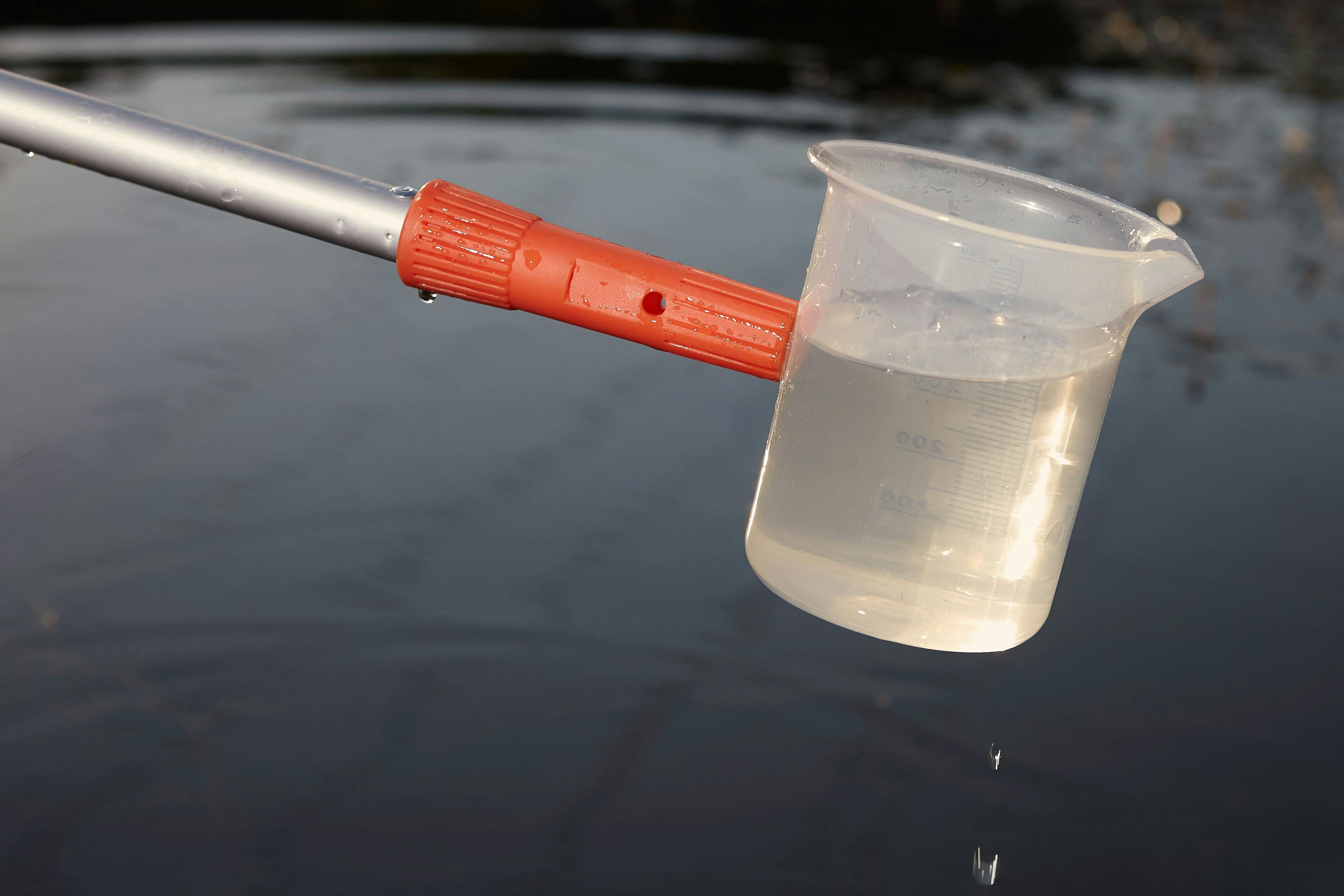 Detail of sampling beaker used for water samples collecting | Image Credit: © Couperfield - stock.adobe.com